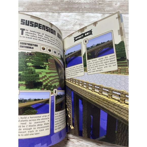 Mojang Hardcover Minecraft Construction Handbook, Sold as-is, Tips, Tricks, and - Picture 6 of 7